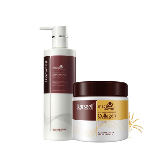 Kit Shampoo e Máscara de Colágeno Alemã - Karseell Collagen 500ml