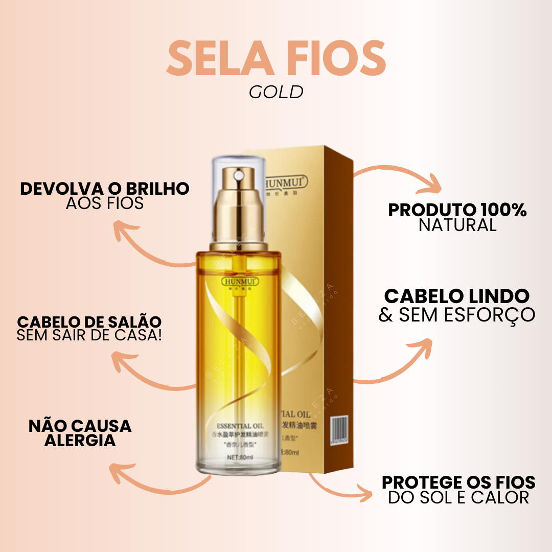 BelaFios Gold© 10 em 1: Spray Selador Multifuncional Coreano (Pague 01 Leve 02)