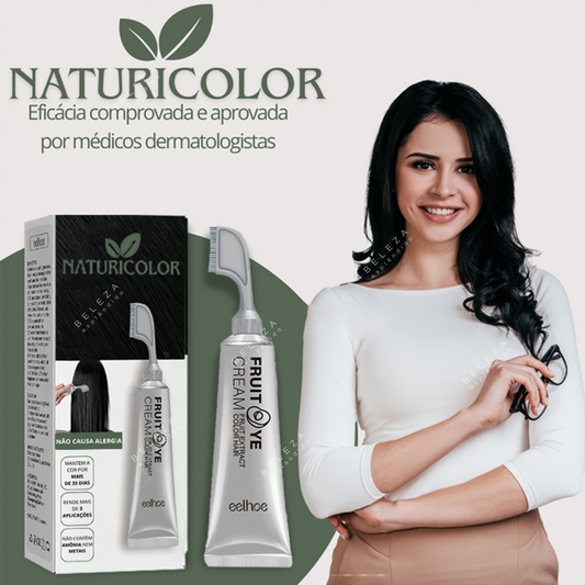 NaturiColor - Tinta de Cabelo Sem Amônia + Pente de Brinde (LEVE 2 E ECONOMIZE)