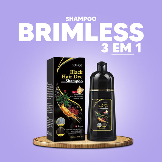 Shampoo Brimless 3 em 1: Cor natural em segundos.